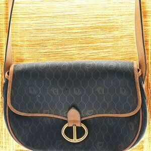 Christian Dior Honeycomb PVC Leather Shoulder Bag Crossbody Vintage